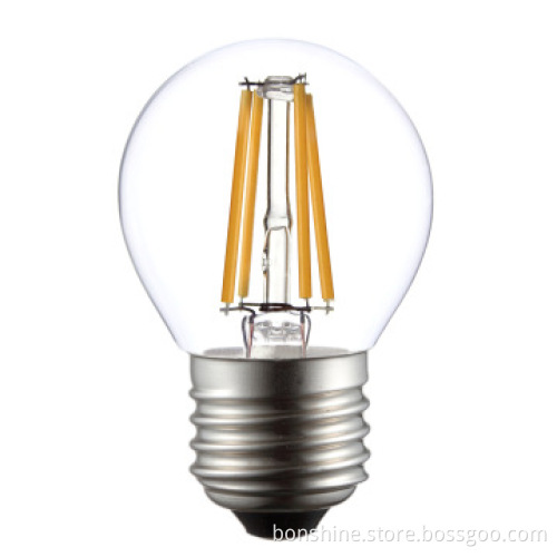 G45 2400k 350lm led filament bulb 3.5w warm white CRI>93 omni 360